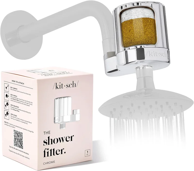 Kitsch Shower Head Filter for Hard Water - Rank 8 in Best Shower Purifier of 2025