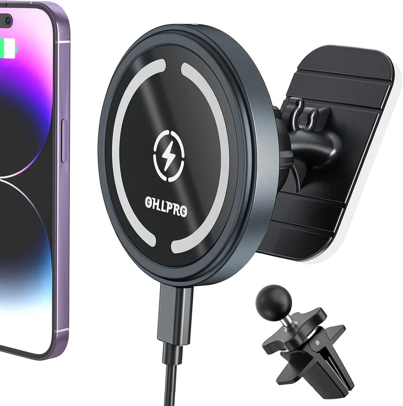 OHLPRO MagSafe Car Mount Charger - Rank 4 in Best Wireless Car Charger of 2025