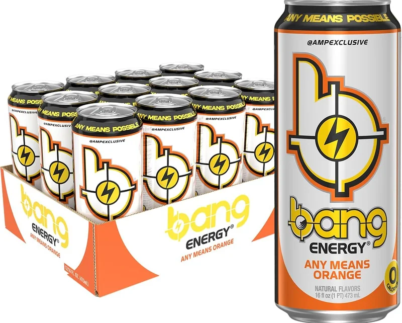 Bang Energy Orange Zero Sugar Energy Drink - Rank 10 in Best C4 Explosive Energy Drink of 2025