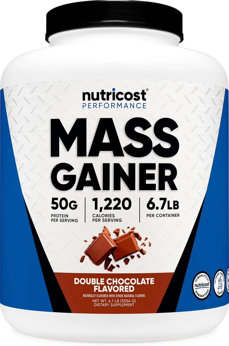 Nutricost Mass Gainer Double Chocolate, 6.7 lbs - Rank 4 in Best Protein For Weight Gain of 2025