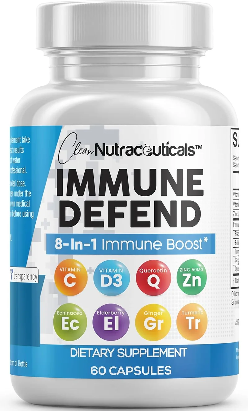 Clean Nutraceuticals Immune Defense Support Supplement - Rank 4 in Best Immune System Support of 2025