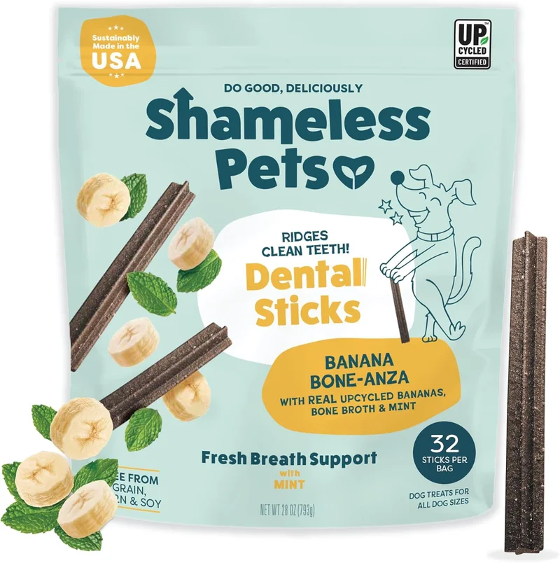 Shameless Pets Banana Bone-Anza Dental Treats - Rank 8 in Best Shameless Snacks of 2025