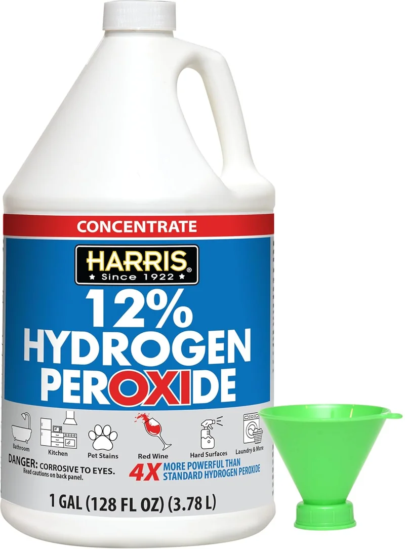 Harris 12% Food Grade Hydrogen Peroxide, 128oz - Rank 9 in Best Hydrogen Peroxide of 2025