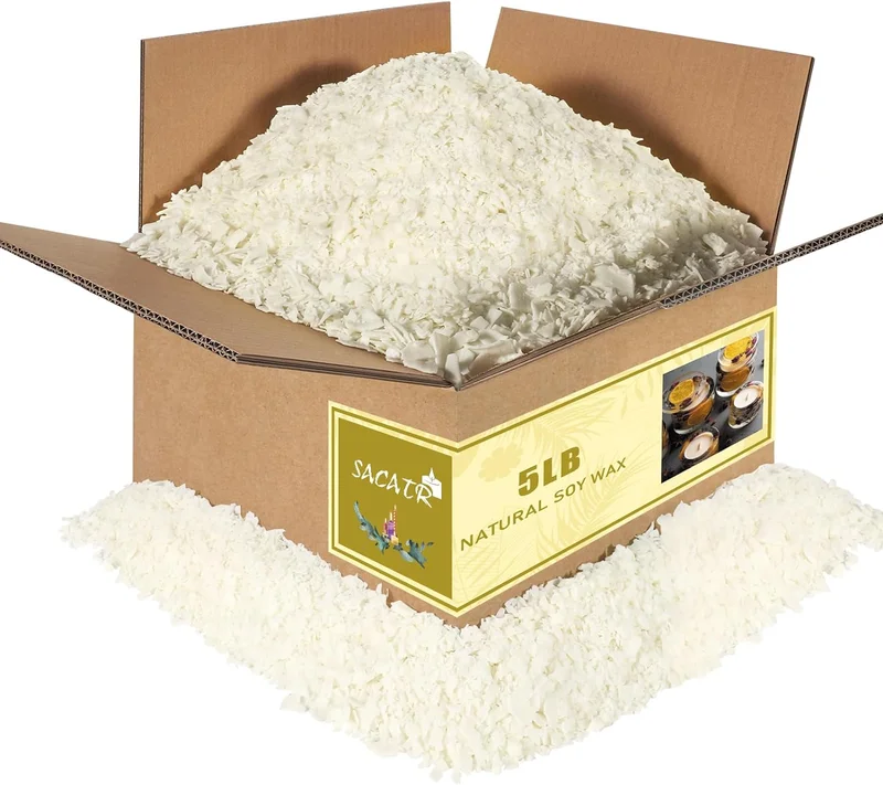 SACATR 5LB 100% Natural Soy Wax for Candle Making - Rank 9 in Best Candle Wax of 2025