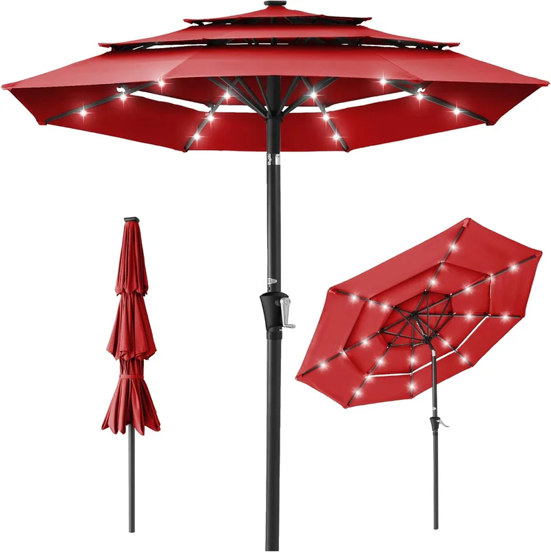 Best Choice 10ft Solar Patio Umbrella - Rank 6 in Best Patio Umbrellas of 2025