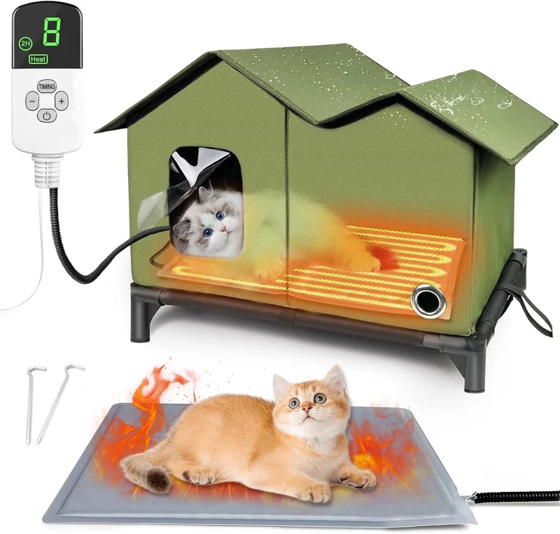 Feral Cat House Outdoor Heated Winter Shelter - Rank 8 in Best Outdoor Cat House of 2025