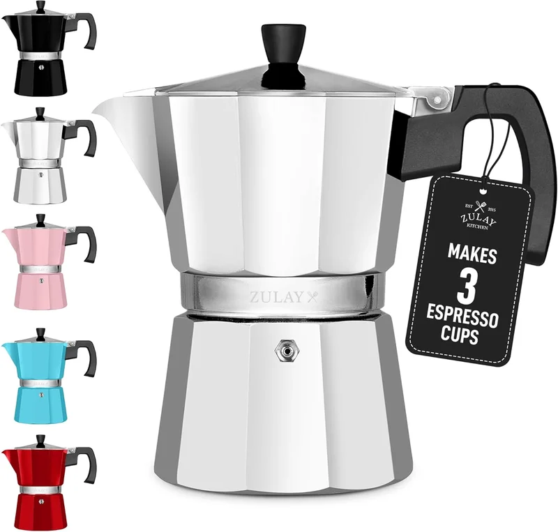 Zulay Kitchen Stovetop Espresso Maker - Rank 6 in Best Amazon Deals You Can't Miss of 2025