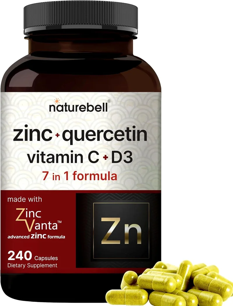 NatureBell Zinc Quercetin with Vitamins C & D3 - Rank 10 in Best Zinc Supplements of 2025