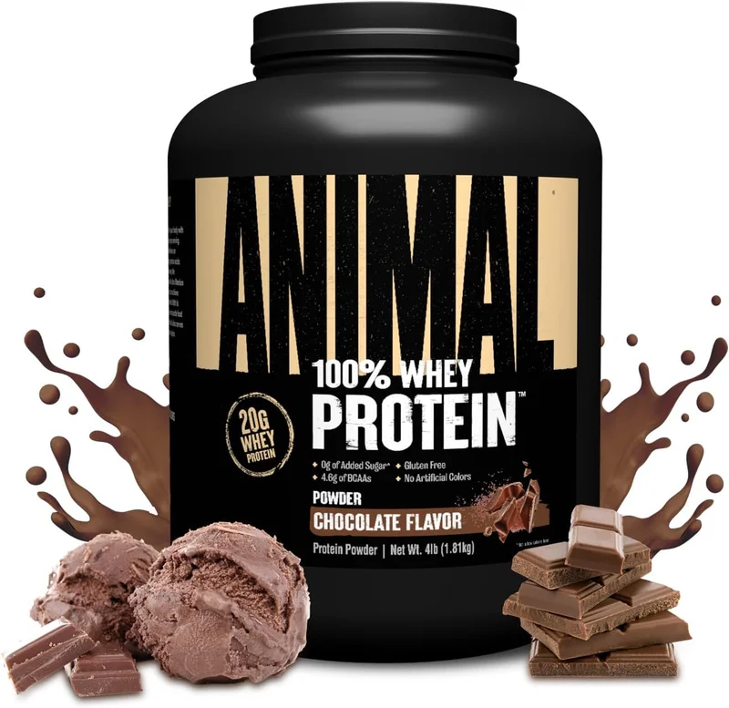 Animal Whey Protein Powder Chocolate 4 lb - Rank 10 in Best Whey Protein Powders of 2025