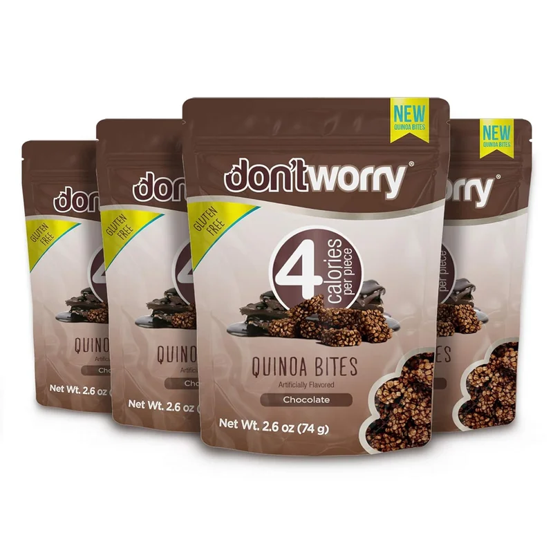 Don't Worry Chocolate Quinoa Bites - Rank 8 in Best Low Calorie Snack of 2025