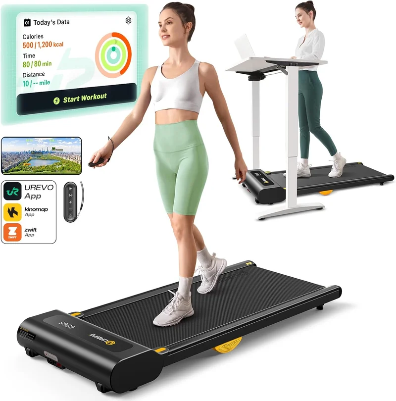 UREVO 2-in-1 Portable Treadmill - Rank 8 in Best Walk In Pad of 2025