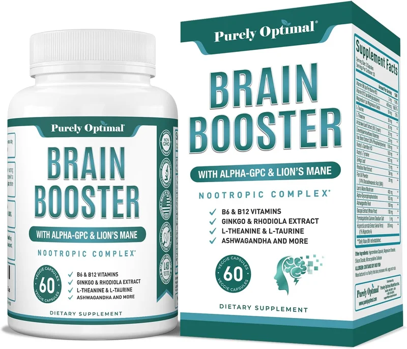 Purely Optimal Brain Supplement for Memory and Focus - Rank 6 in Best Brain Vitamins of 2025
