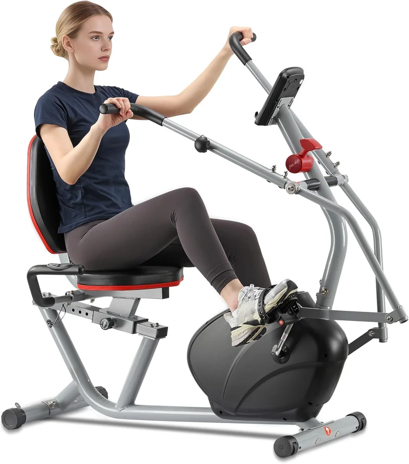 ECHANFIT Recumbent Exercise Bike with Arm Exerciser - Rank 9 in Best Recumbent Bike For Seniors of 2025