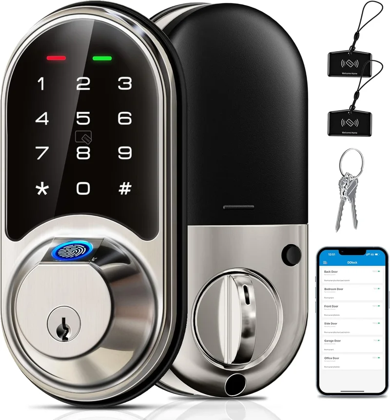 Veise 7-in-1 Fingerprint Smart Lock - Rank 7 in Best Smart Locks For Home of 2025