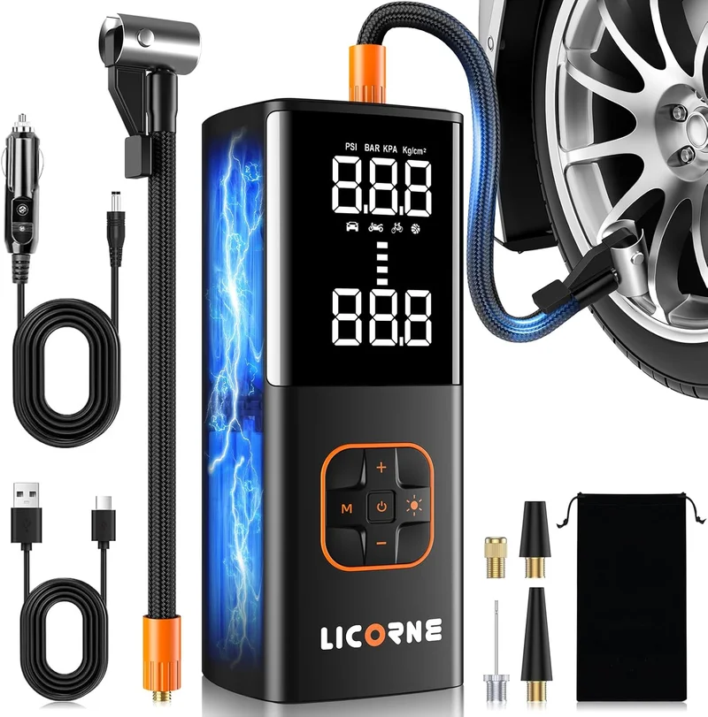 LICORNE Portable Tire Inflator Compressor - Rank 4 in Best Air Pump of 2025