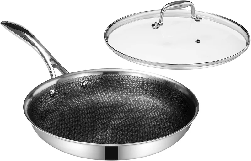Deluxe Hybrid Nonstick 12-Inch Fry Pan - Rank 10 in Best Hexclad Pans of 2025