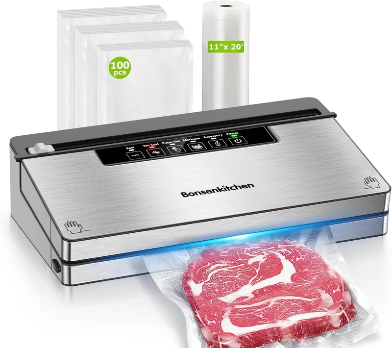 Bonsenkitchen Vacuum Sealer with Bags & Cutter - Rank 6 in Best Vaccum Sealer of 2025