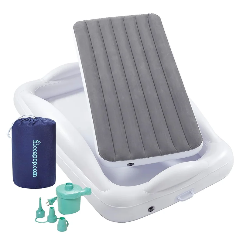 hiccapop Inflatable Toddler Travel Bed with Bumpers - Rank 9 in Best Toddler Air Mattress of 2025