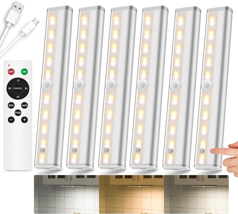 SZOKLED Rechargeable Under Cabinet Lights 6 Pack - Rank 5 in Best Under Cabinet Lights of 2025