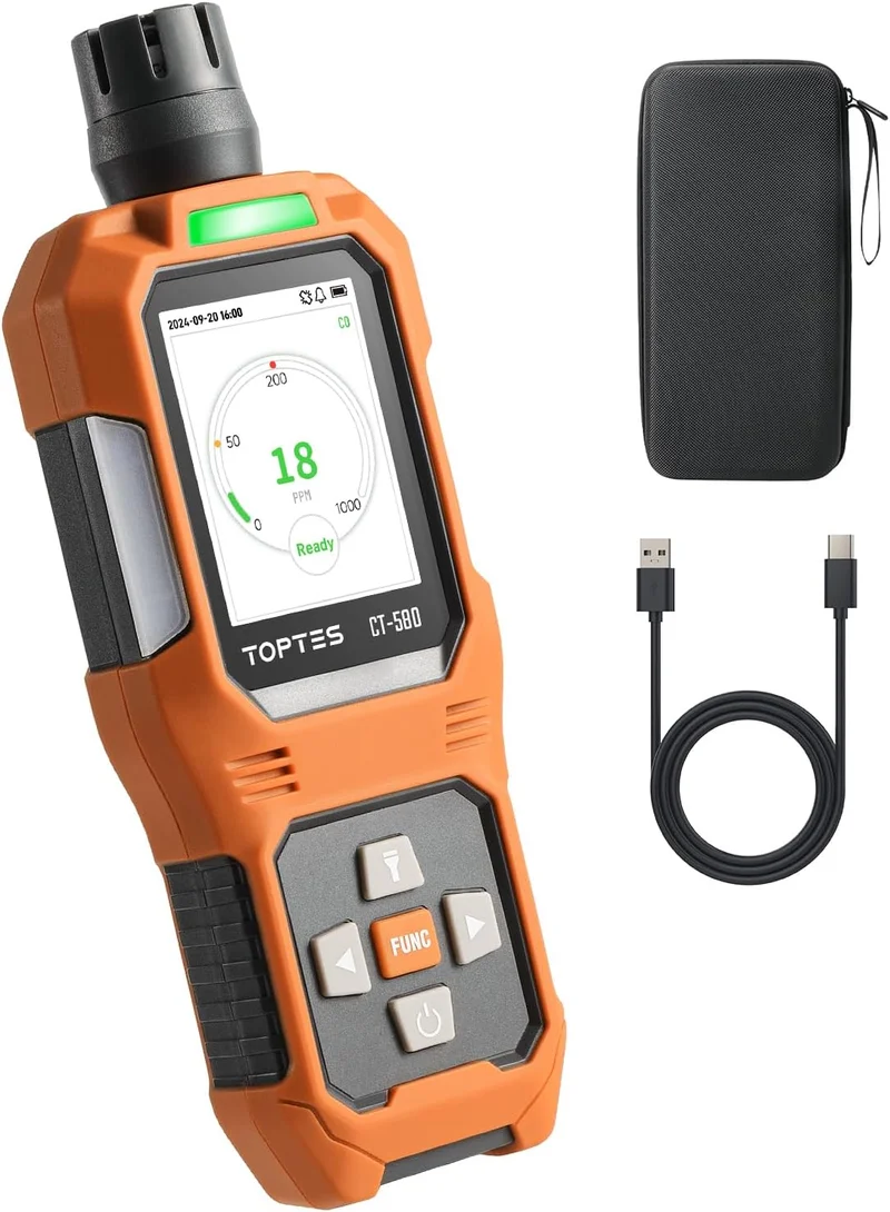 TOPTES CT-580 Portable Carbon Monoxide Detector - Rank 3 in Best Carbon Monoxide Detector of 2025
