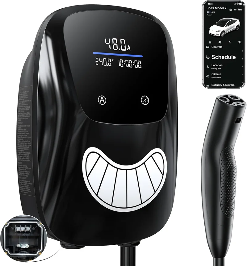 Tera Level 2 EV Charger W02 - Rank 2 in Best Tesla Charger of 2025