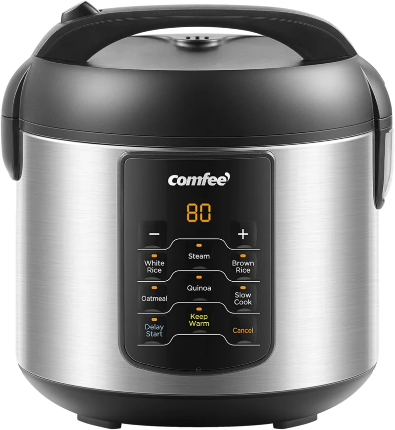 COMFEE Compact Rice Cooker 6-in-1 Stainless Steel - Rank 9 in Best Rice Cooker of 2025