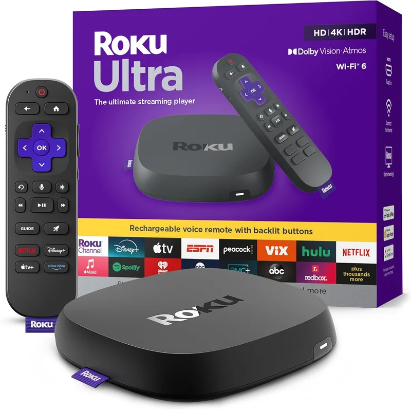 Roku Ultra 2024 Ultimate Streaming Player - Rank 2 in Roku Sticks of 2025