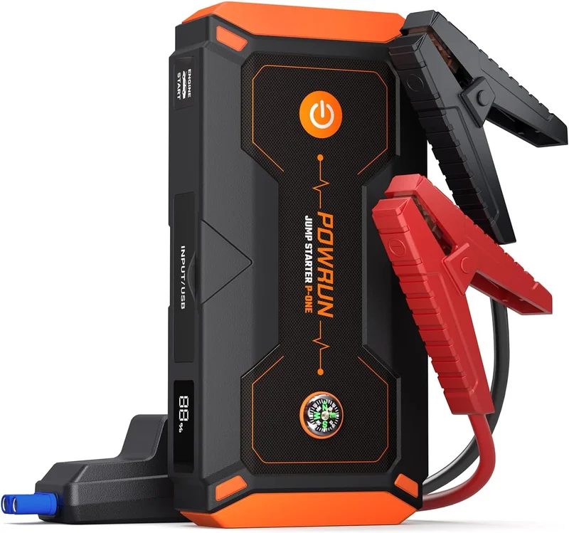 Powrun P-ONE 2000A Car Jump Starter - Rank 3 in Best Jump Pack of 2025