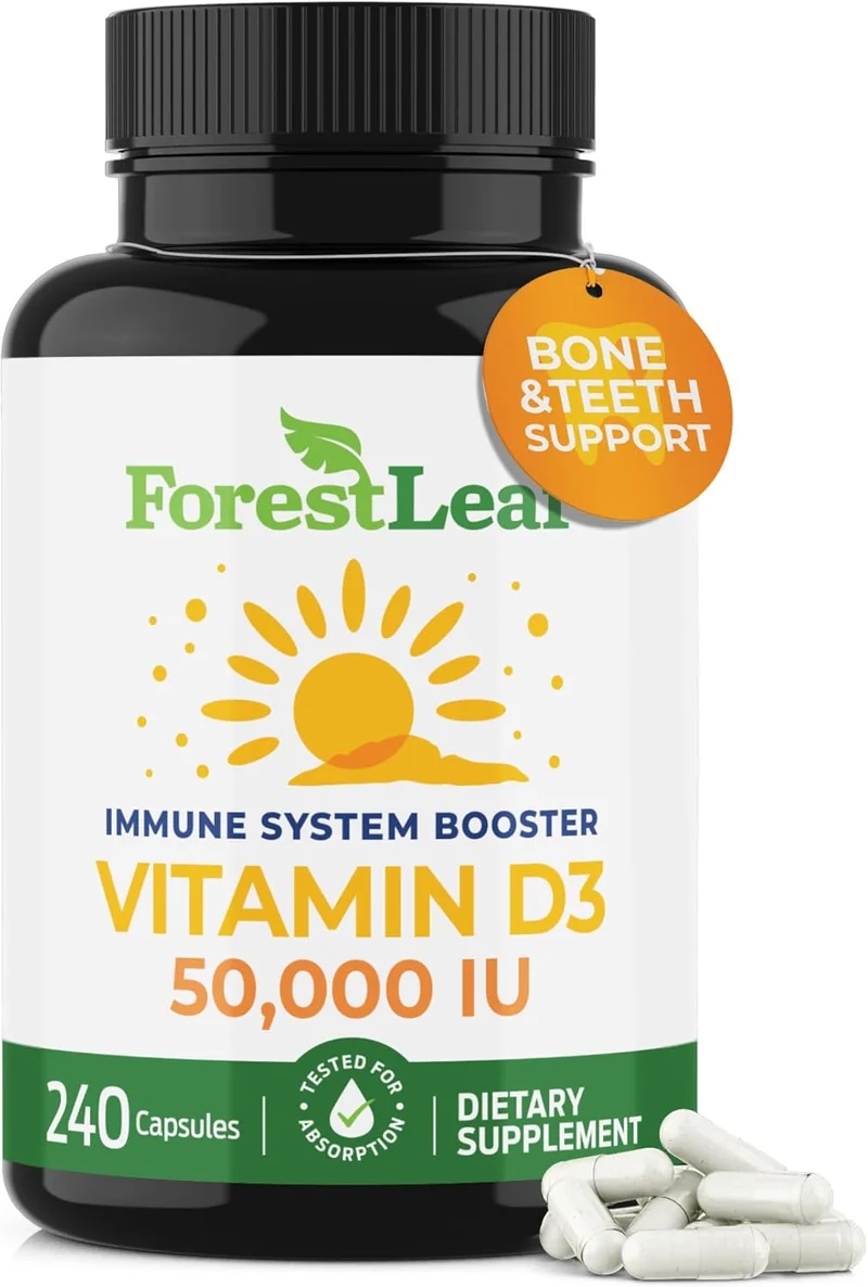 ForestLeaf Vitamin D3 50000 IU - 240 Count - Rank 2 in Best Vitamin D3 of 2025