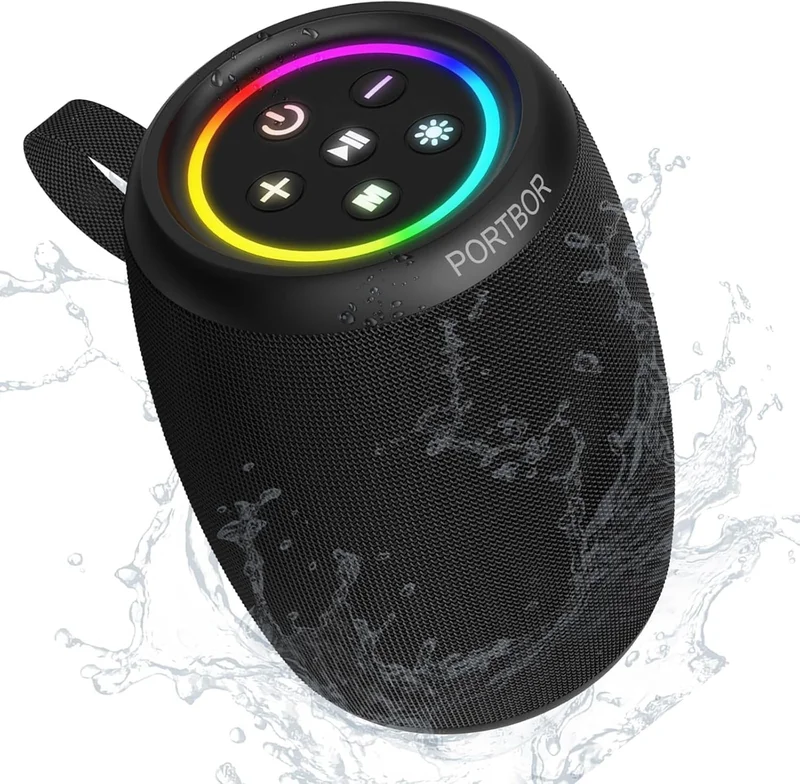 PORTBOR Portable Bluetooth Speaker - Rank 2 in Best Budget Bluetooth Speakers of 2025