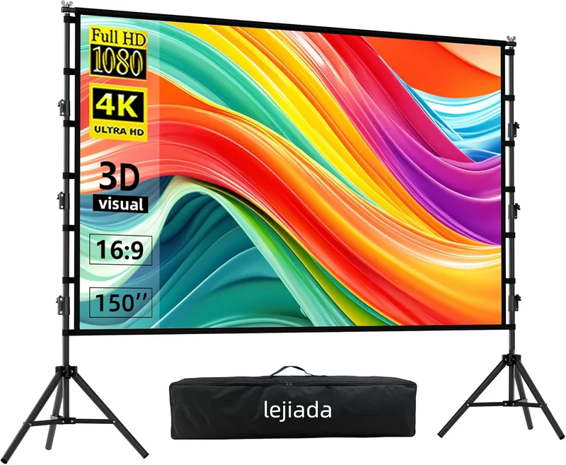 Lejiada 150'' Upgraded Projector Screen with Stand - Rank 8 in Best Projector Screen of 2025