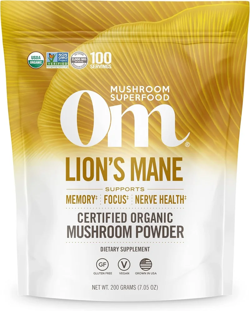 Om Mushroom Superfood Lion's Mane Powder - Rank 3 in Best Lion's Mane Powder of 2025