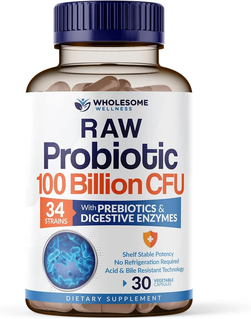 Organic Raw Probiotics 100 Billion CFU Supplement - Rank 3 in Best Probiotics For Men of 2025