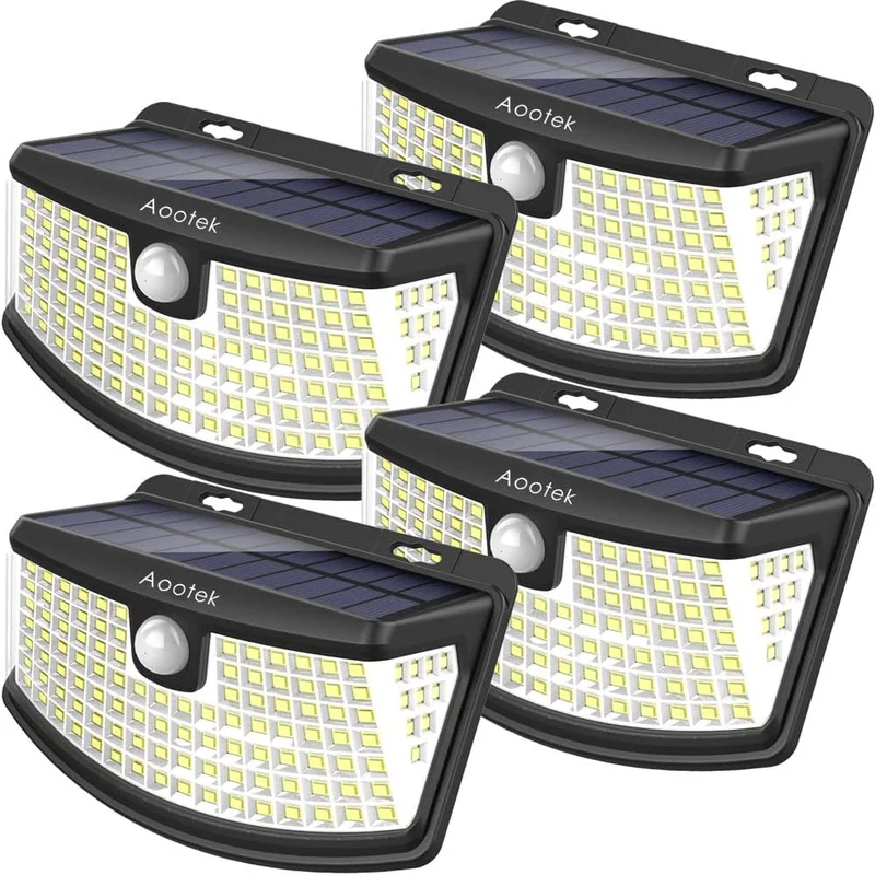 Aootek Solar Motion Sensor Lights, 4 Pack - Rank 3 in Best Motion Sensors of 2025