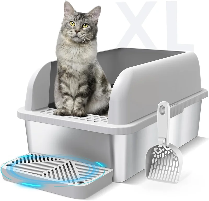 Suzzipaws XL Stainless Steel Cat Litter Box - Rank 2 in Best Litter Box For Cats of 2025