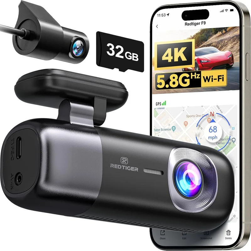 REDTIGER F9 4K Dual Dash Cam - Rank 9 in Dash Cameras