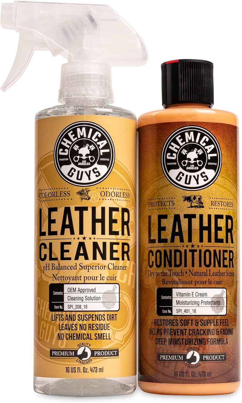 Chemical Guys Leather Cleaner and Conditioner Kit - Rank 3 in Best Leather Furniture Cleaner of 2025