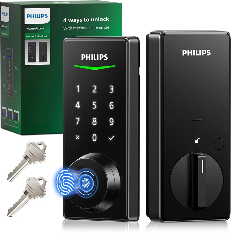 Philips Fingerprint Keyless Entry Door Lock - Rank 9 in Best Keyless Deadbolt of 2025