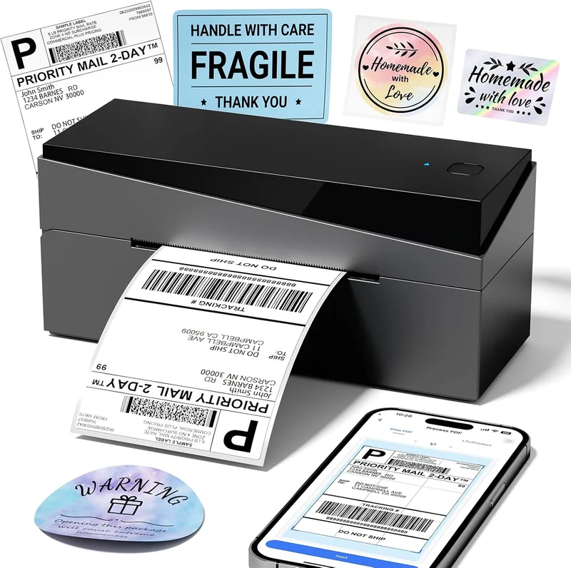 Omezizy 249BT Bluetooth Thermal Label Printer 4x6 - Rank 6 in Best Thermal Label Printers of 2025
