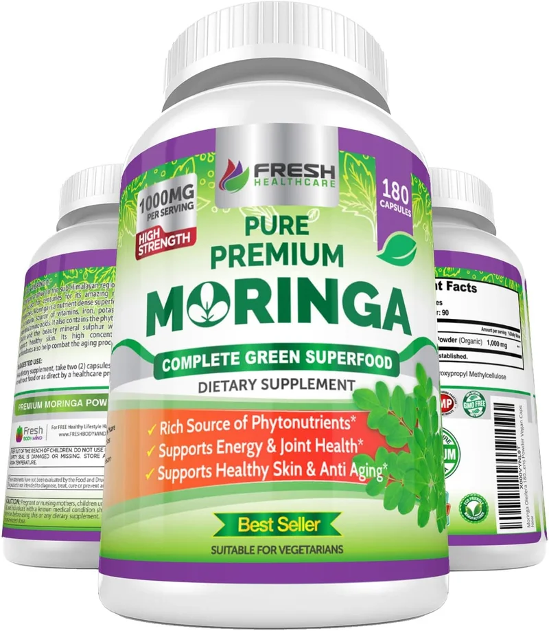Fresh Healthcare Moringa Oleifera Superfood Supplement - Rank 10 in Best Moringa Capsules of 2025