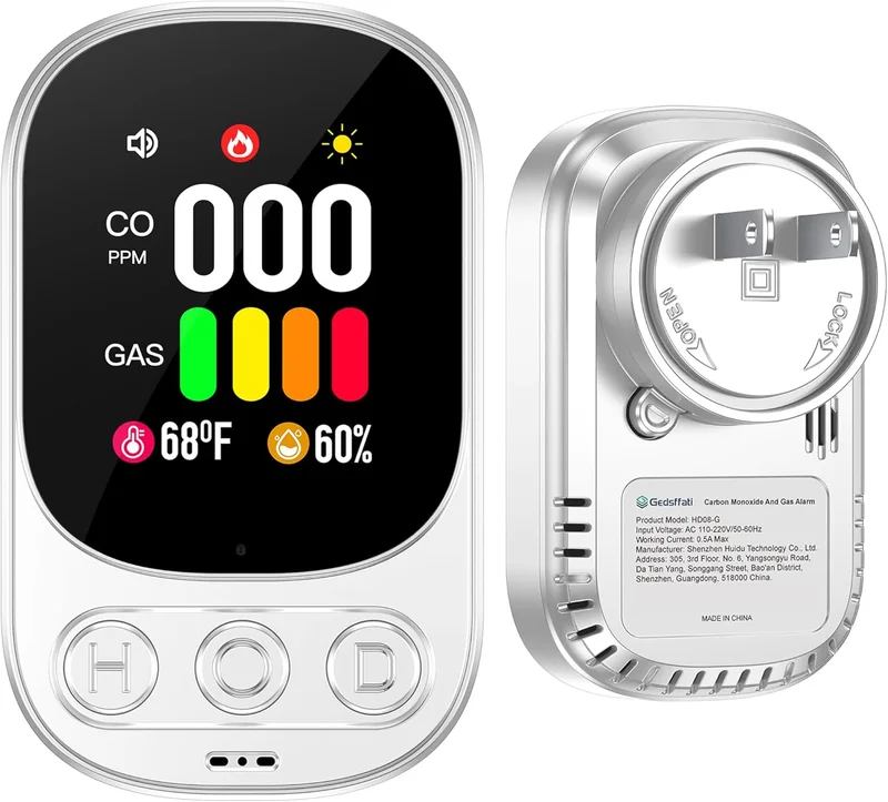 HAKINAKU Gas & CO Detector with Screen - Rank 9 in Best Carbon Monoxide Detector of 2025