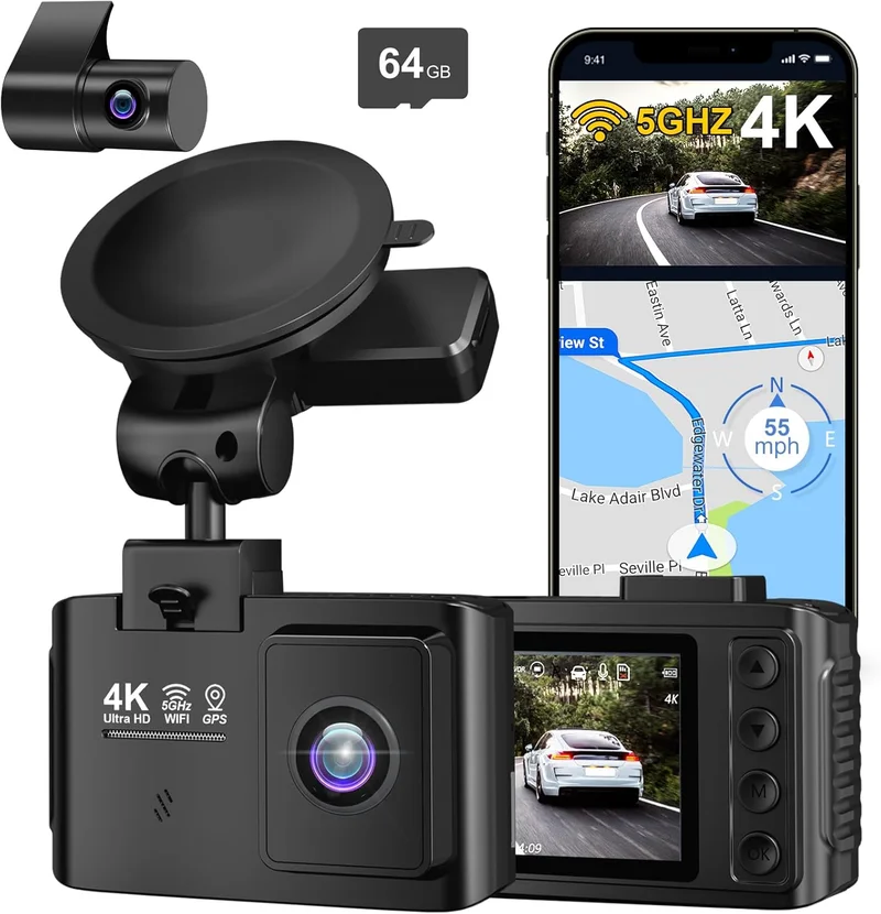 WANLIPO 4K Dual Dash Cam - Rank 8 in Car Dash Cams