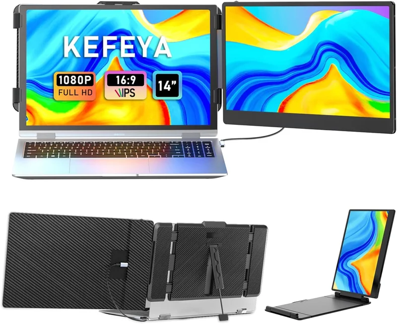 KEFEYA Laptop Screen Extender 14" FHD Dual Monitor - Rank 10 in Best Laptop Screen Extender of 2025