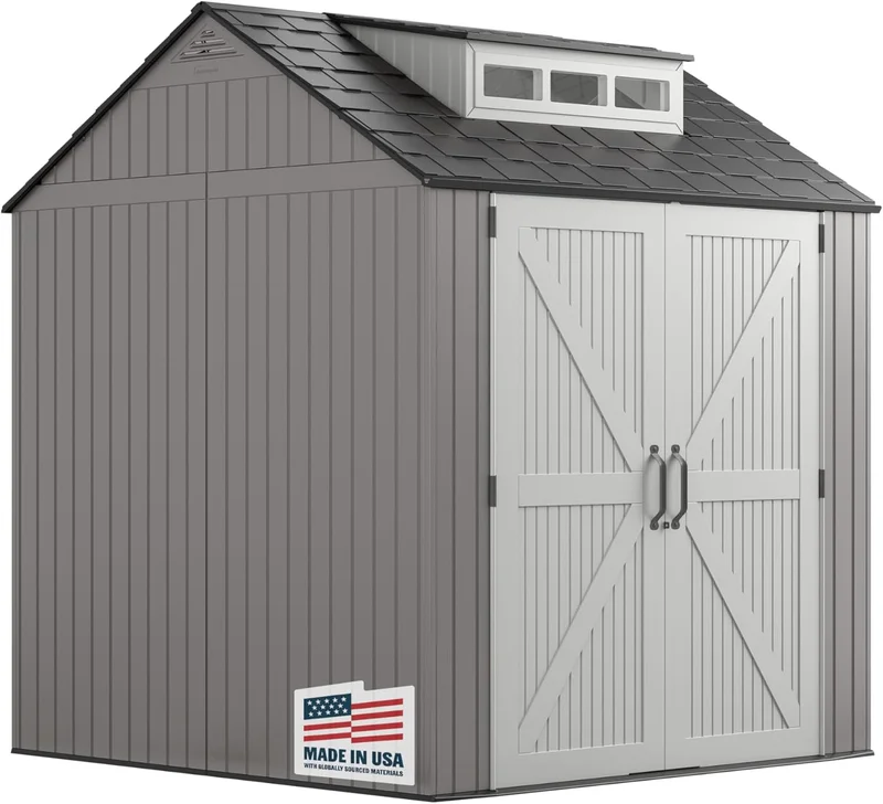 Rubbermaid Resin Outdoor Storage Shed 7x7 Ft - Rank 6 in Best Cheap Sheds of 2025