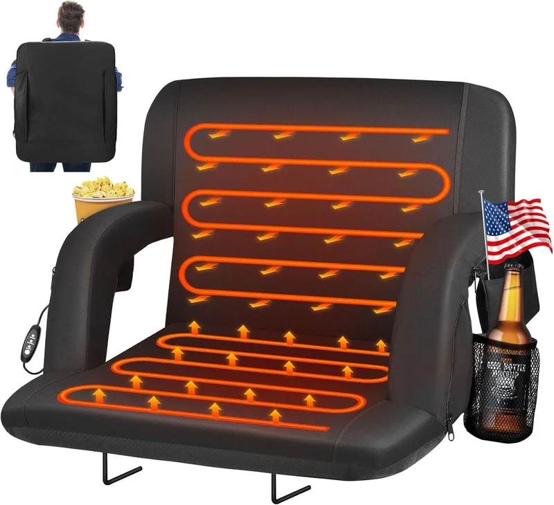 HOPERAN Double Heated Stadium Seats 21" - Rank 5 in Best Heated Stadium Seat of 2025