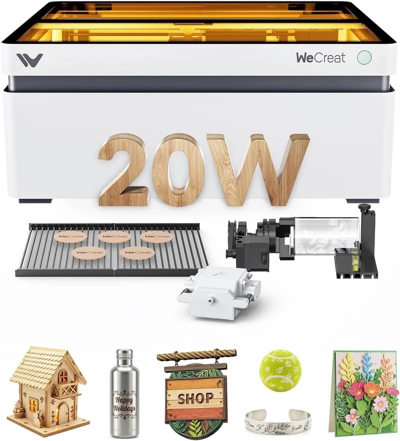WECREAT Vision 20W Laser Engraver and Cutter - Rank 3 in Best Laser Cutter of 2025