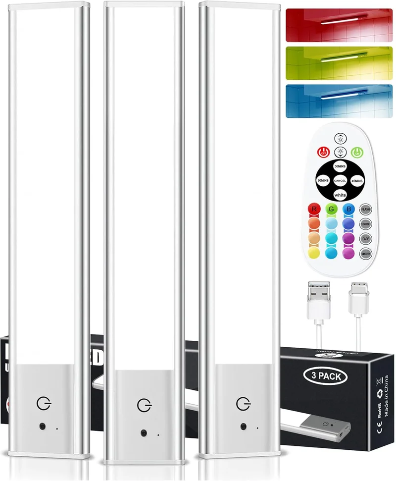 Kasanfe 79-LED Rechargeable Under Cabinet Lighting - Rank 7 in Best Under Cabinet Lights of 2025
