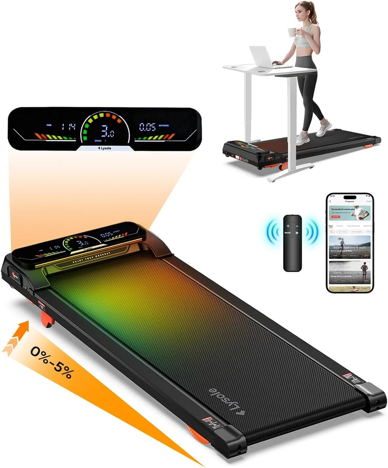 Lysole Walking Pad Treadmill with Incline - Rank 10 in Best Under Desk Treadmills of 2025