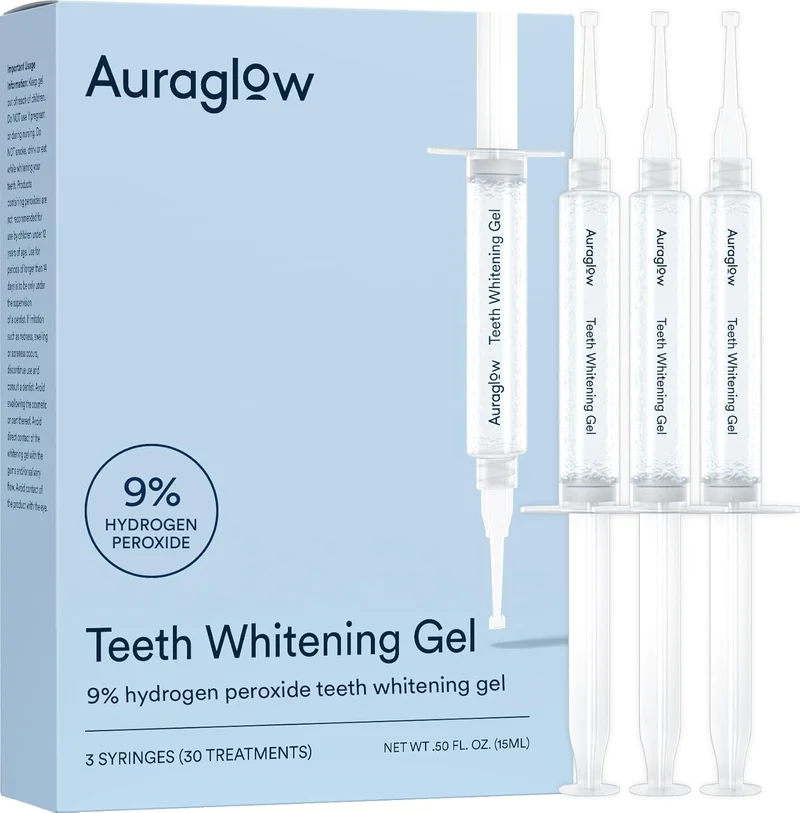 Auraglow 9% Teeth Whitening Gel Refill - Rank 4 in Best Hydrogen Peroxide of 2025