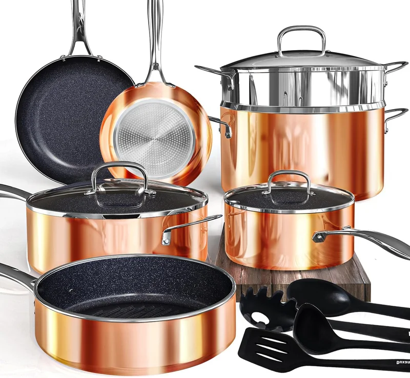 Deluxe DUXANO 14PC Non-Stick Cookware Set - Rank 4 in Best Gordon Ramsay Pans of 2025